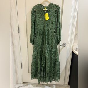 Elegant Green Lace Dress
